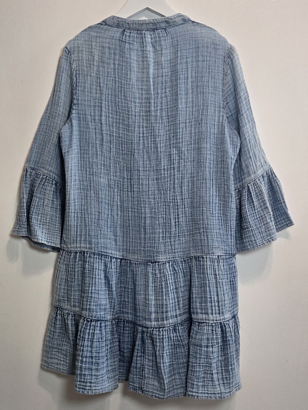Faherty Kasey Organic Cotton Tiered Dress Size XS - Picture 11 of 14